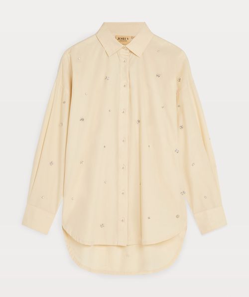 LOVA oversized blouse met sierstenen