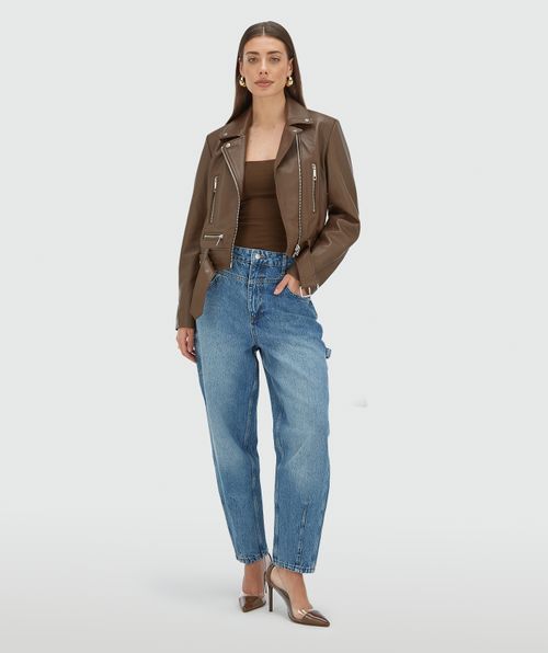 LUA Lederjacke mit normaler Passform