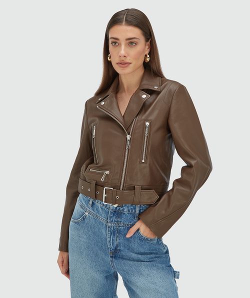 LUA Lederjacke mit normaler Passform