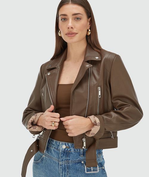 LUA Lederjacke mit normaler Passform