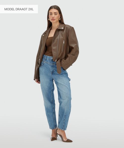 LUA Lederjacke mit normaler Passform