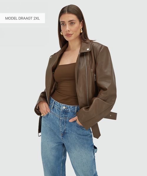 LUA Lederjacke mit normaler Passform