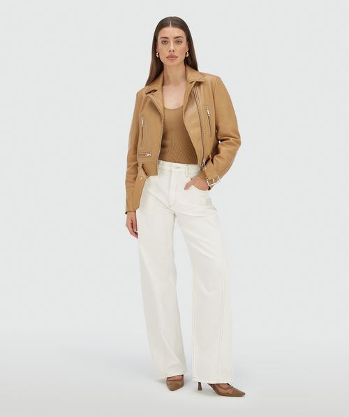 LUA Lederjacke mit normaler Passform