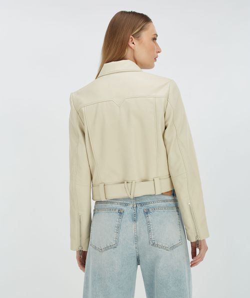 LUA regular fit jacket van leer