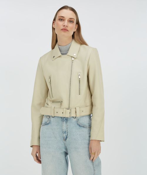 LUA regular fit jacket van leer
