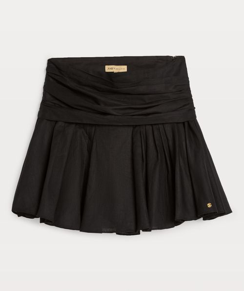 LUNA regular fit skort in linen blend