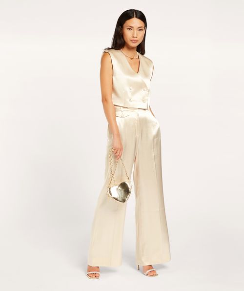 LYZZA Hose mit weitem Bein in Satin-Optik