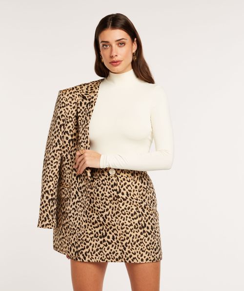 MARISSA fitted mini skirt with leopard dessin