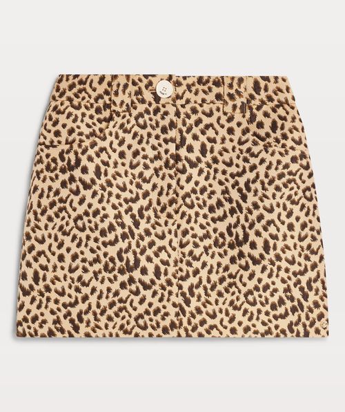 MARISSA fitted mini rok met leopard dessin