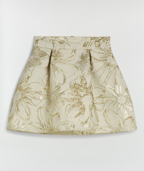 MARLEEN high waisted rok met metallic details