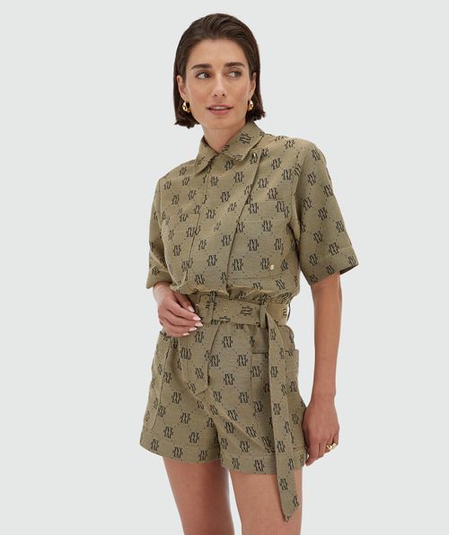 MAXIME regular fit playsuit met logo