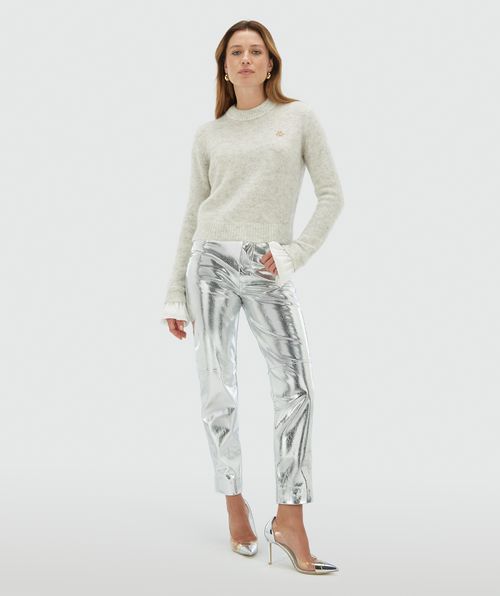 MAYA regular fit sweater with removable ruffle details