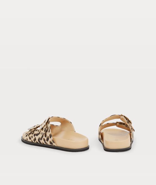 MECIA sandals with leopard dessin