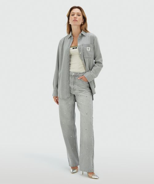MEGGY straight fit denim blouse