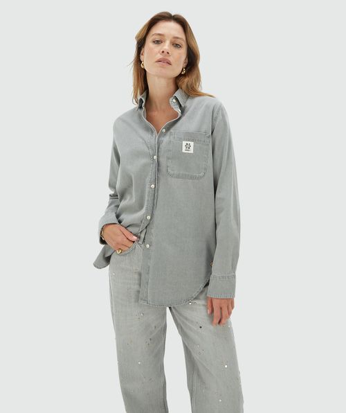 MEGGY straight fit denim blouse