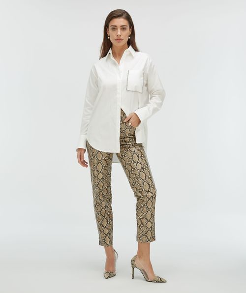 MEGGY Relaxed Fit Bluse mit Ziersteinen