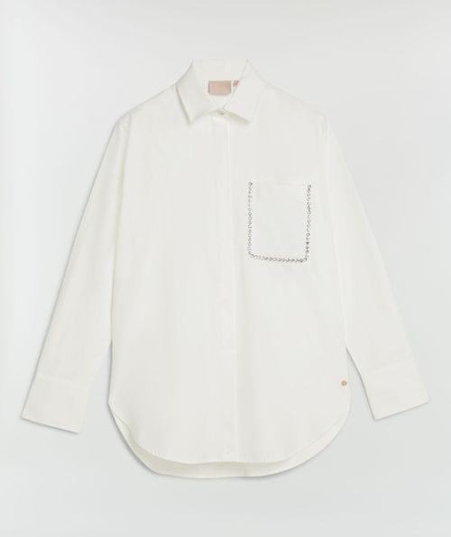 MEGGY Relaxed Fit Bluse mit Ziersteinen