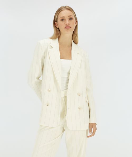 MICHELLE straight fit blazer met lurex