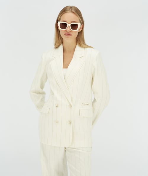 MICHELLE straight fit blazer met lurex