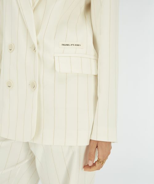 MICHELLE straight fit blazer met lurex