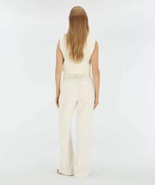 MIES high waisted wide leg pantalon met lurex