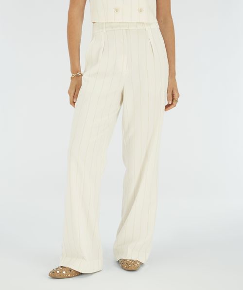 MIES high waisted wide leg pantalon met lurex