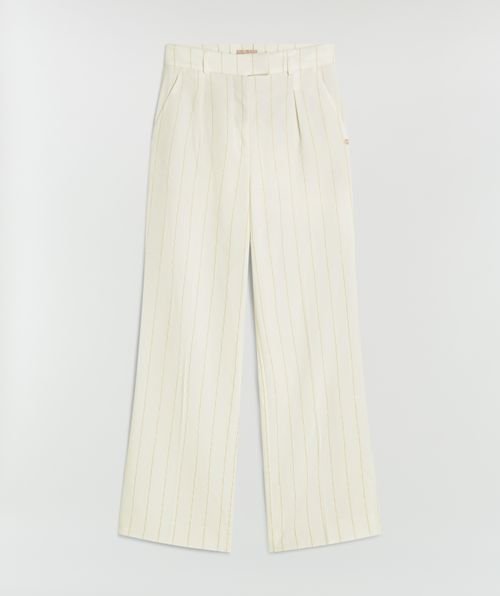 MIES high waisted wide leg pantalon met lurex