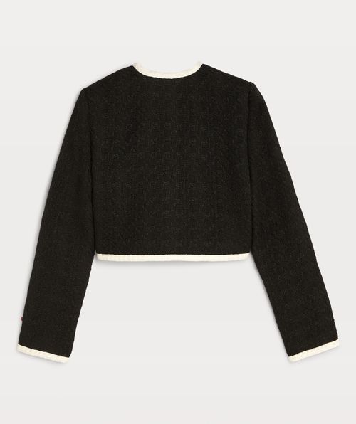 MONICA cropped Bouclé-Blazer