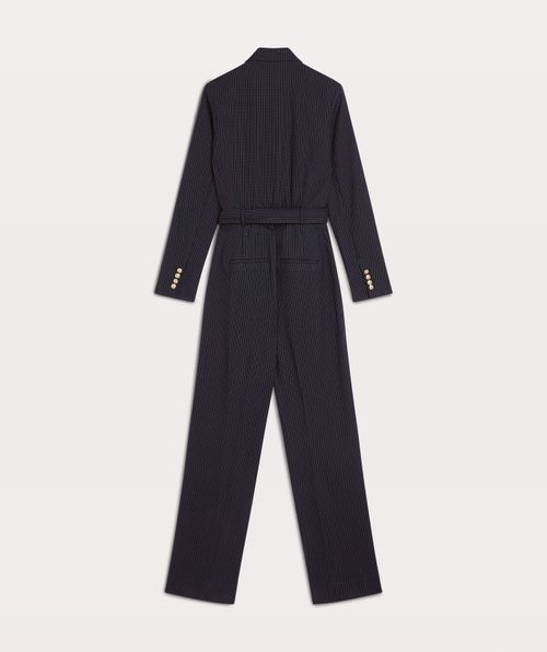 MORRIS regular fit jumpsuit met pinstripe