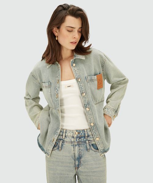 MYLESSA oversized denim blouse