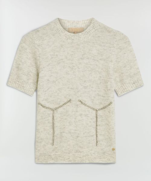 NADIE figurbetonter Pullover mit Schmucksteinen