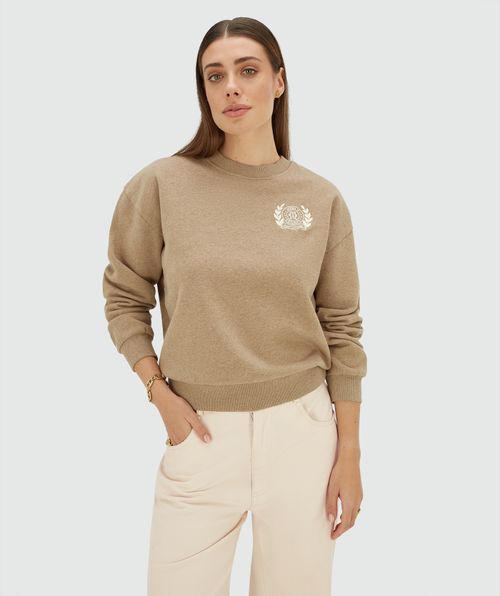 NAOMI relaxed fit sweater met logo