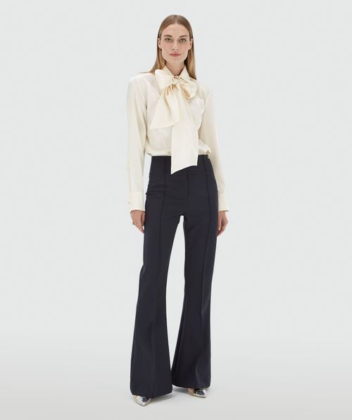 NICOLETTE fitted blouse in shimmer organza