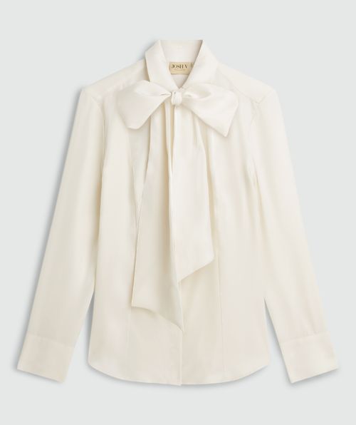 NICOLETTE fitted blouse in shimmer organza