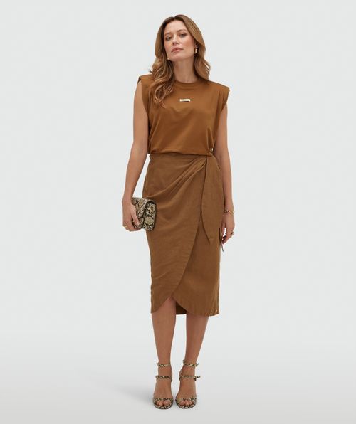 NIJRA wrap skirt with tie closure