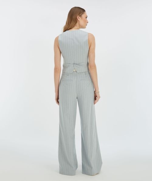 NINA hoch sitzende Hose mit weitem Bein und Nadelstreifen