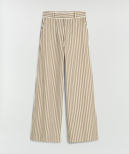ODESSA mid rise wide leg broek met strepen