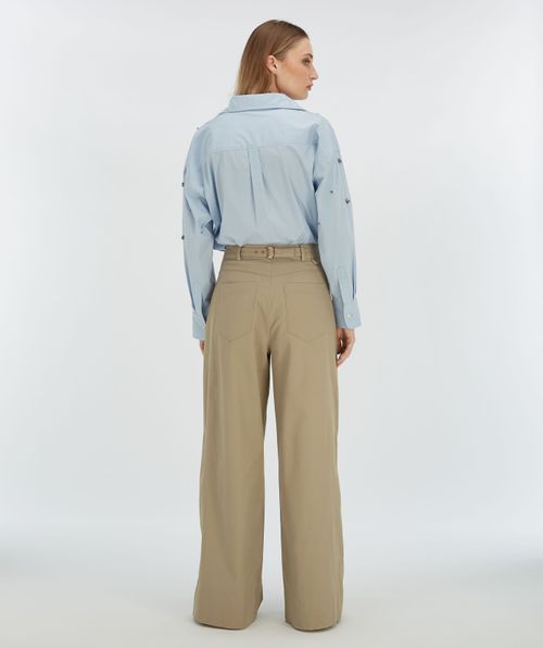 OLIVIA hoch sitzende Hose mit weitem Bein