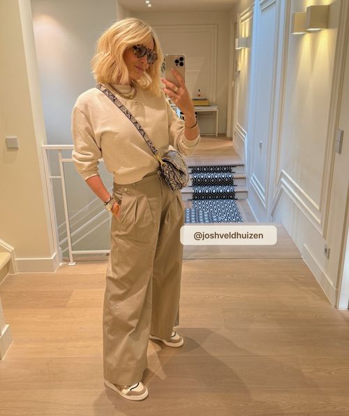 OLIVIA high rise wide leg pantalon