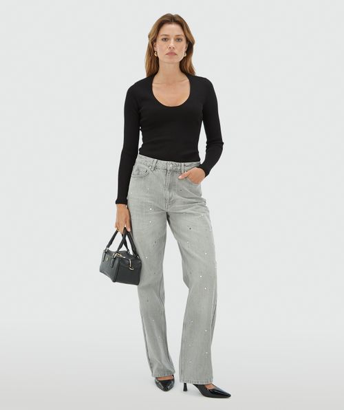 PHEBE mid-rise jeans with studs