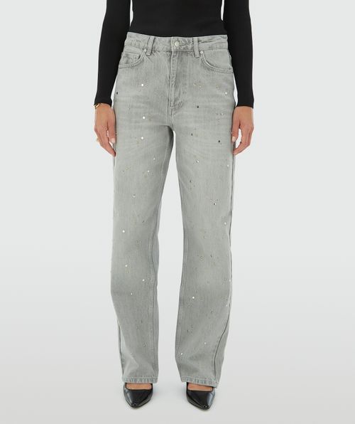 PHEBE mid-rise jeans with studs
