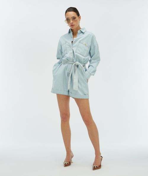 PIEN oversized playsuit in denim look
