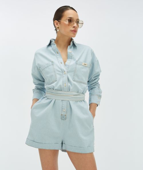 PIEN oversized playsuit in denim look