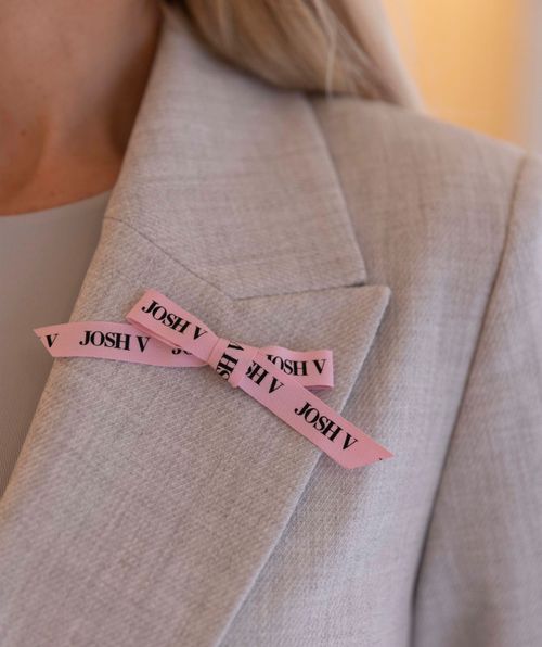 JOSH V x Pink Ribbon bow pin