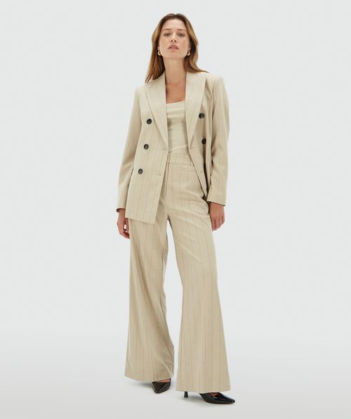 PLEUN regular fit blazer met krijtstreep 