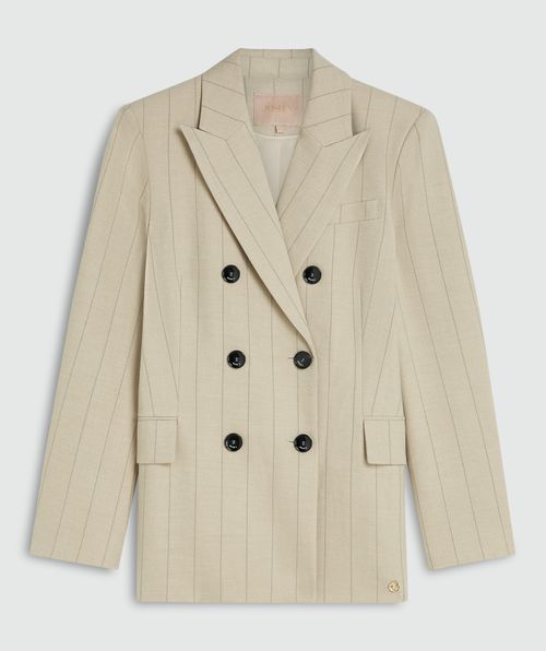 PLEUN regular fit blazer met krijtstreep 