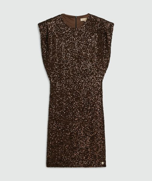 PORTIA fitted jurk met pailletten