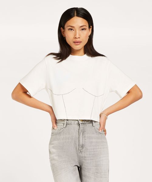 QUINN oversized T-shirt with stones