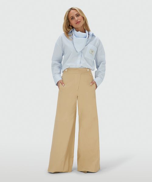 REGINA mid rise wide leg pantalon