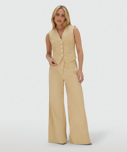 REGINA mid rise wide leg trousers